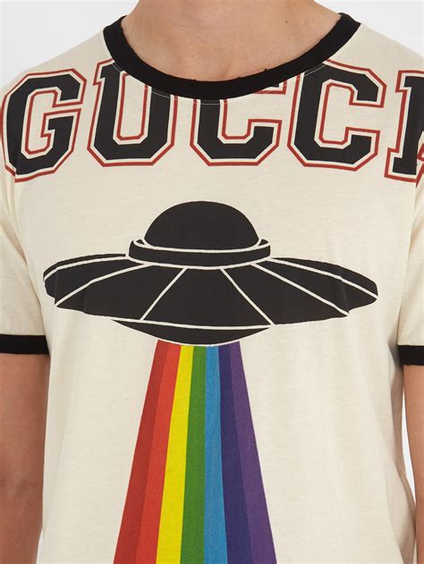 gucci ufo t shirt replica|gucci shirt checker.